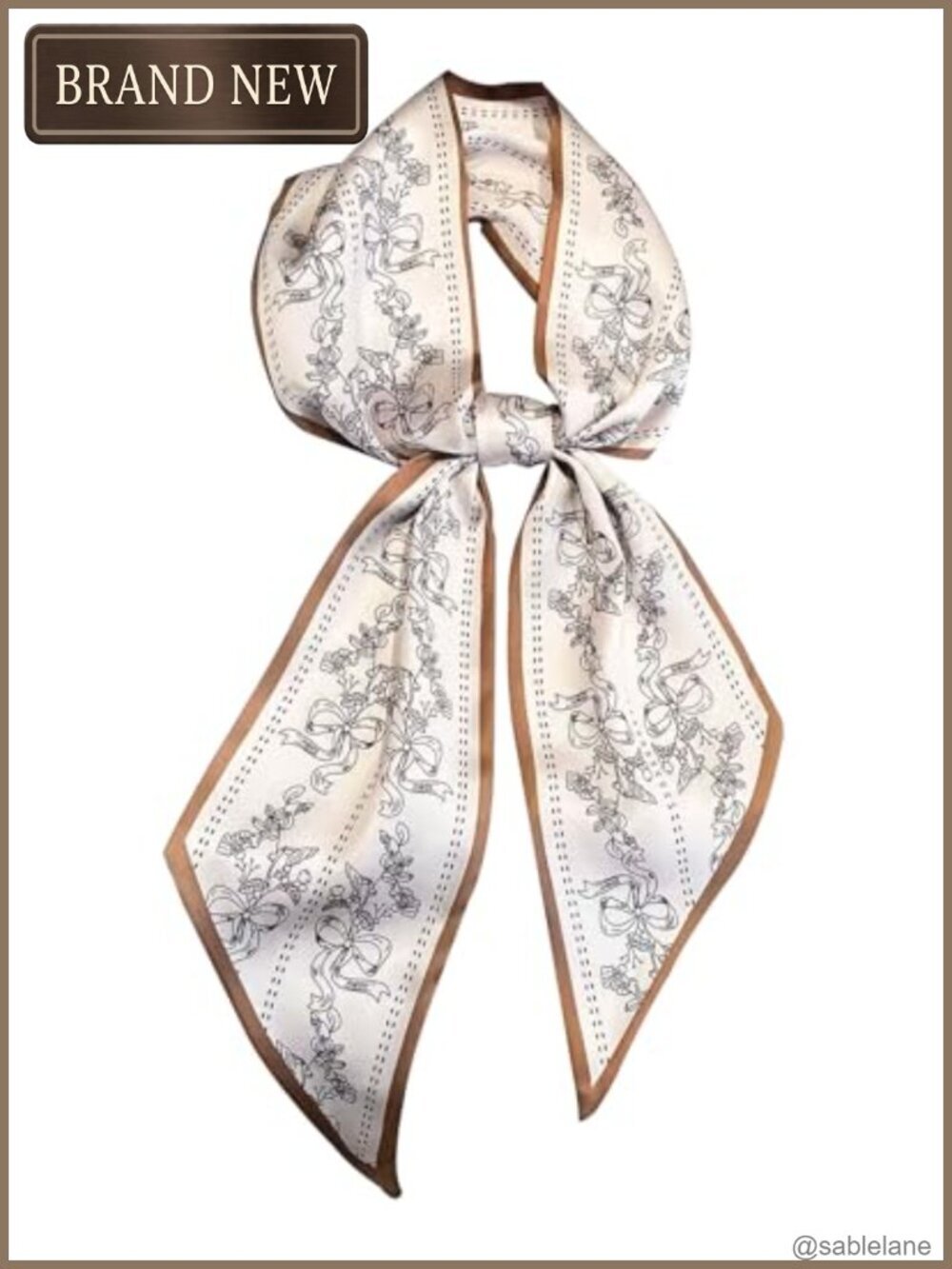 Silky Long Thin Satin Scarf for Women - Multipurpose Headscarf, Hair Neck